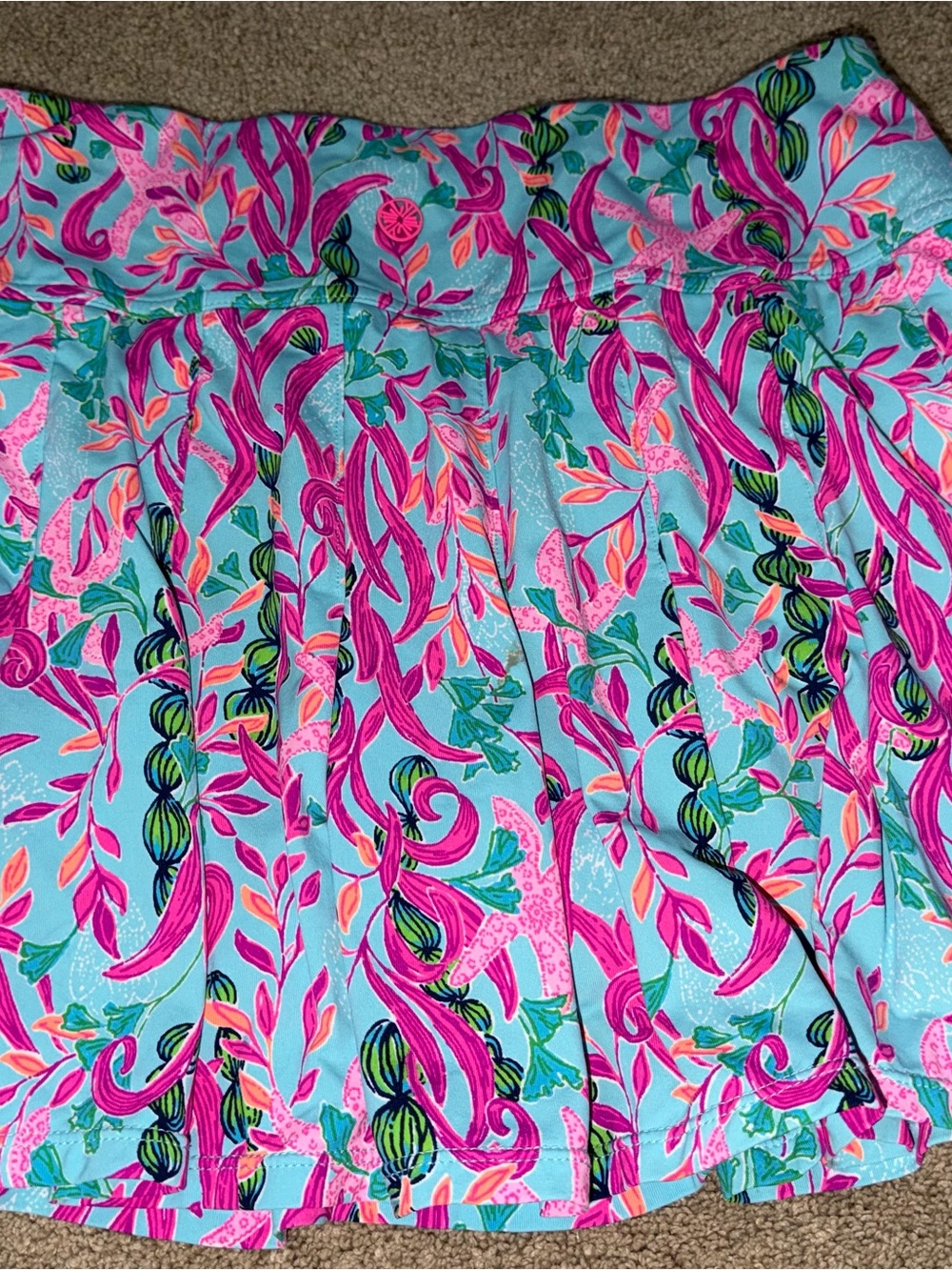 Lilly Pulitzer Annora Luxletic Skort UPF 50+ Multi Seaweed Samba Medium - Picture 10 of 11